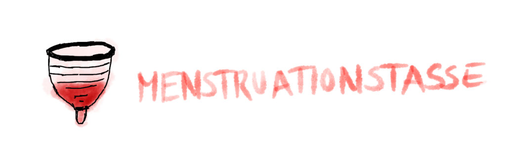 digitale Zeichnung einer Menstruationstasse